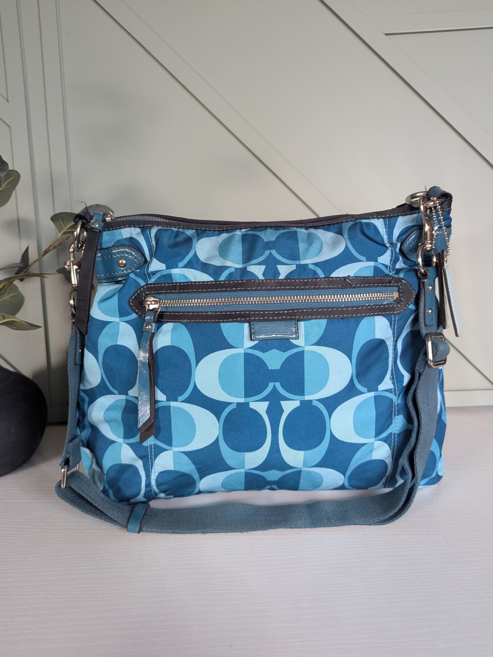 Coach Blue Signature Crossbody Bag - Picture 3 of 11